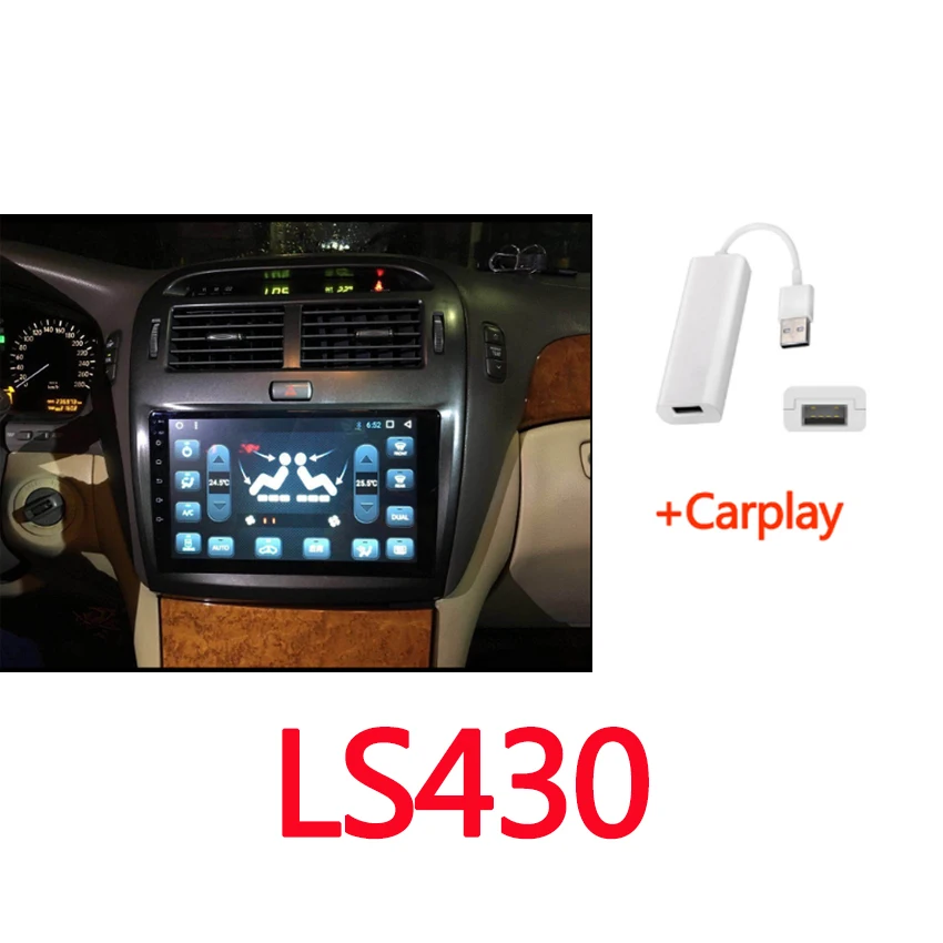 Для Lexus LS430 2000 2001 2002 2003 2004 2006 Стиль Android мультимедиа плеер автомобиля сенсорный экран gps навигации Поддержка - Цвет: 2G-32G Add Carplay