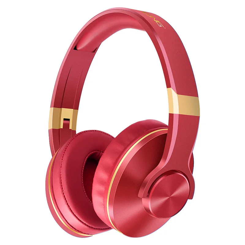 Беспроводные Bluetooth наушники, Портативная колонка, Hi-Fi, бас, стерео звук с микрофоном - Цвет: Красный