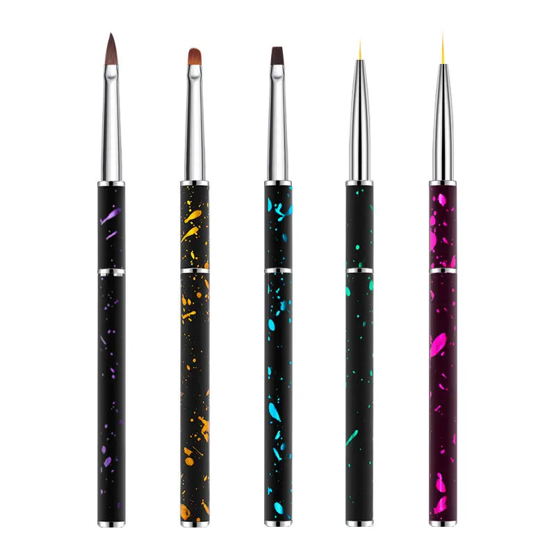 

1set 15//8/7/5pcs Nail Brush For Nail Art Draw line/Phototherapy/Cleaning Brush/Crystal/silicone/point drill Pen Manicure Tools