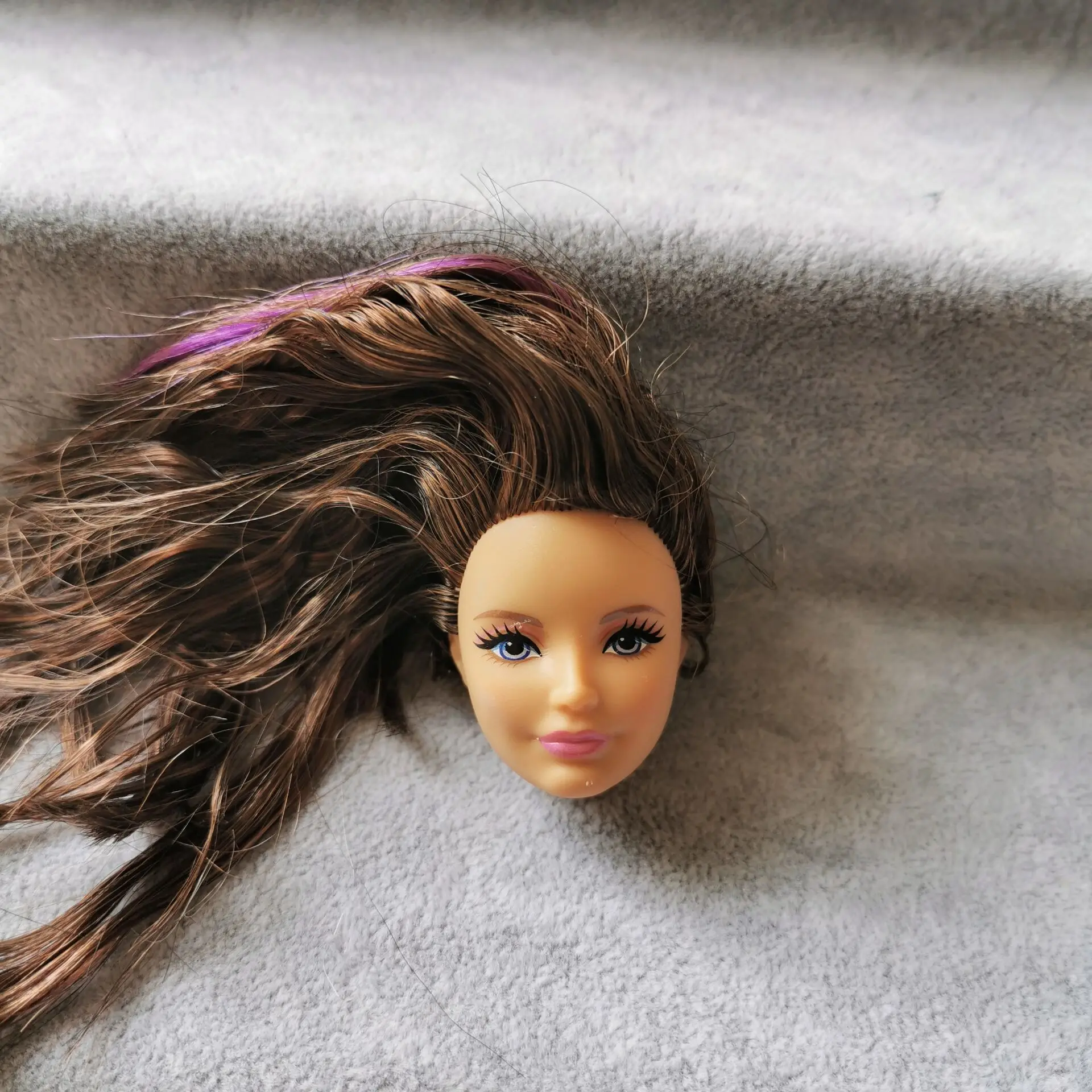 Коллекция на выбор, стильные кукольные головки barbis, серебряные волосы, джутовые красные волосы, кукла, аксессуары для девочек, сделай сам, повязка, принцесса, игрушка, кукольные головки - Цвет: Черный