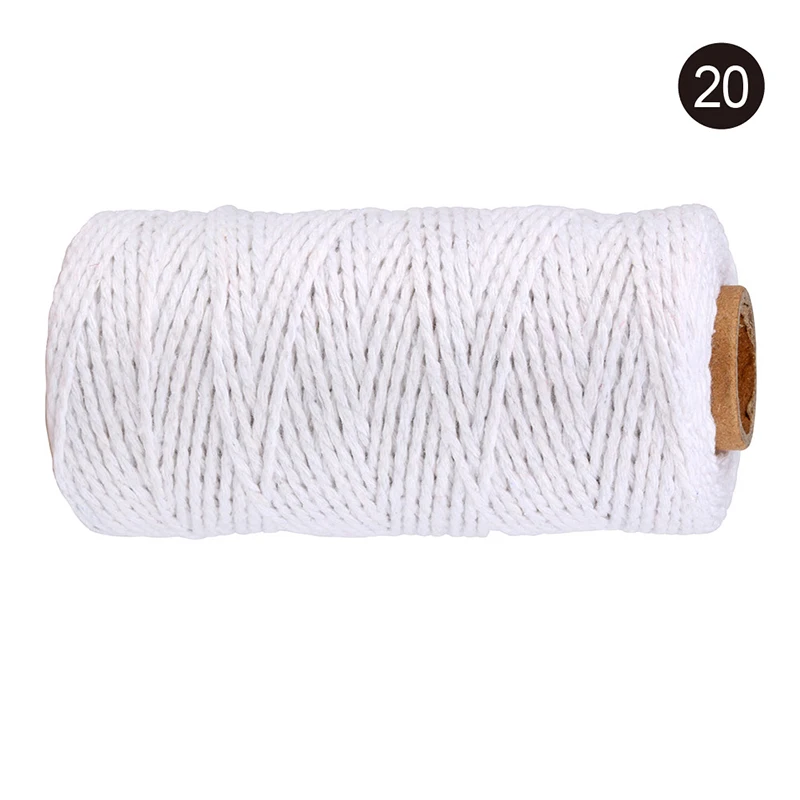 100% Cotton rope colorful twine macrame cord string thread for party wedding decoration accessory DIY cord 2mm*100m 