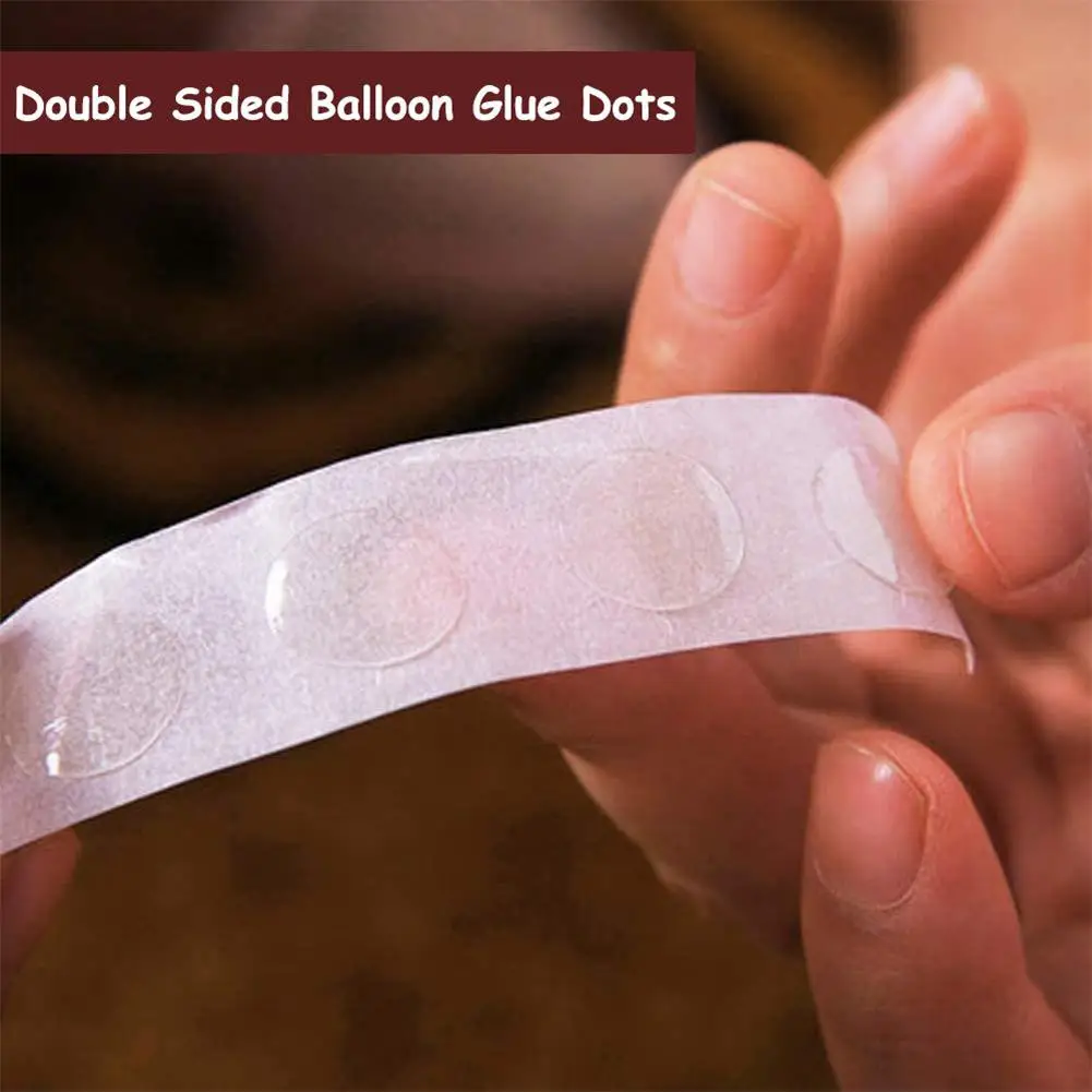 1 Roll 100pcs Double-sided Adhesive Dots Transparent Removable Balloon Adhesive Tape Glue for DIY Wedding Birthday Party Decor