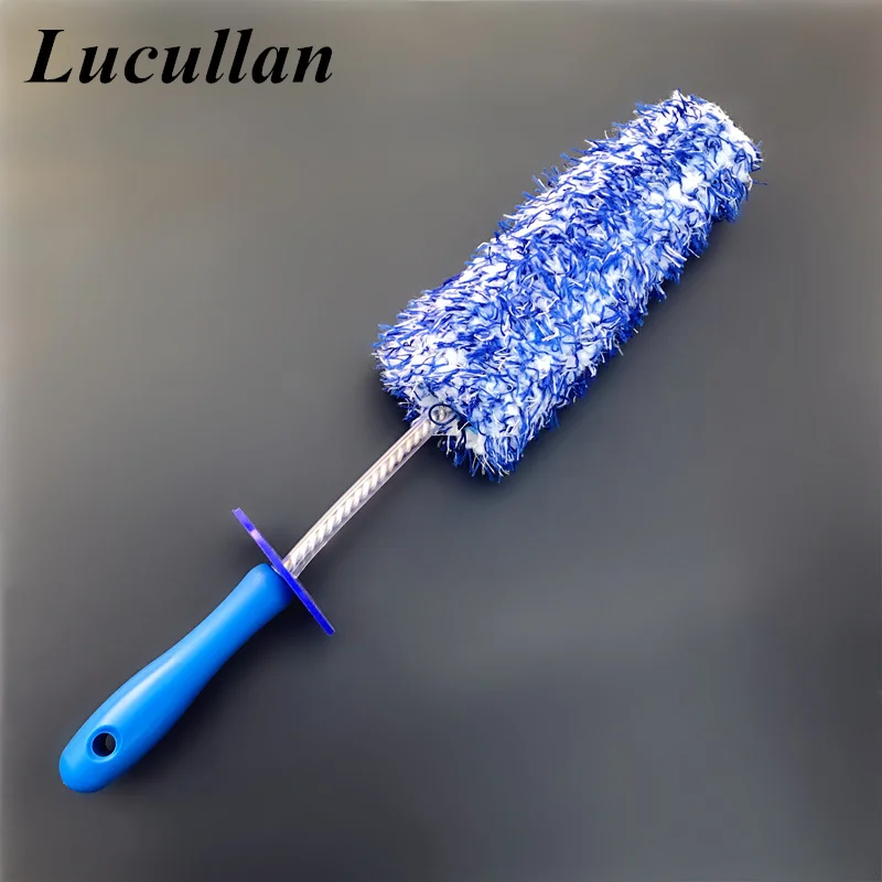 Lucullan 45 Degree Angle Rim Cleaner Handle 3 Dia Super Soft Microfiber  Deep Cleaning Wheel Brush