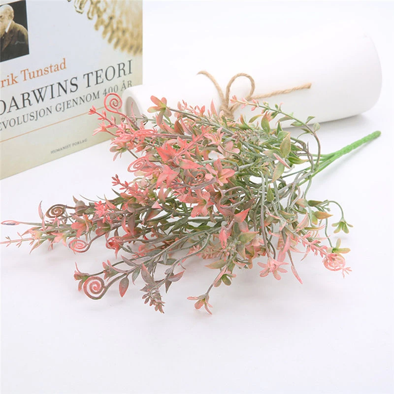 5 Fork Sydney Grass Eucalyptus Plastic Artificial Plants Green Grass plastic flower Plant Wedding Home Decoration Table Decors
