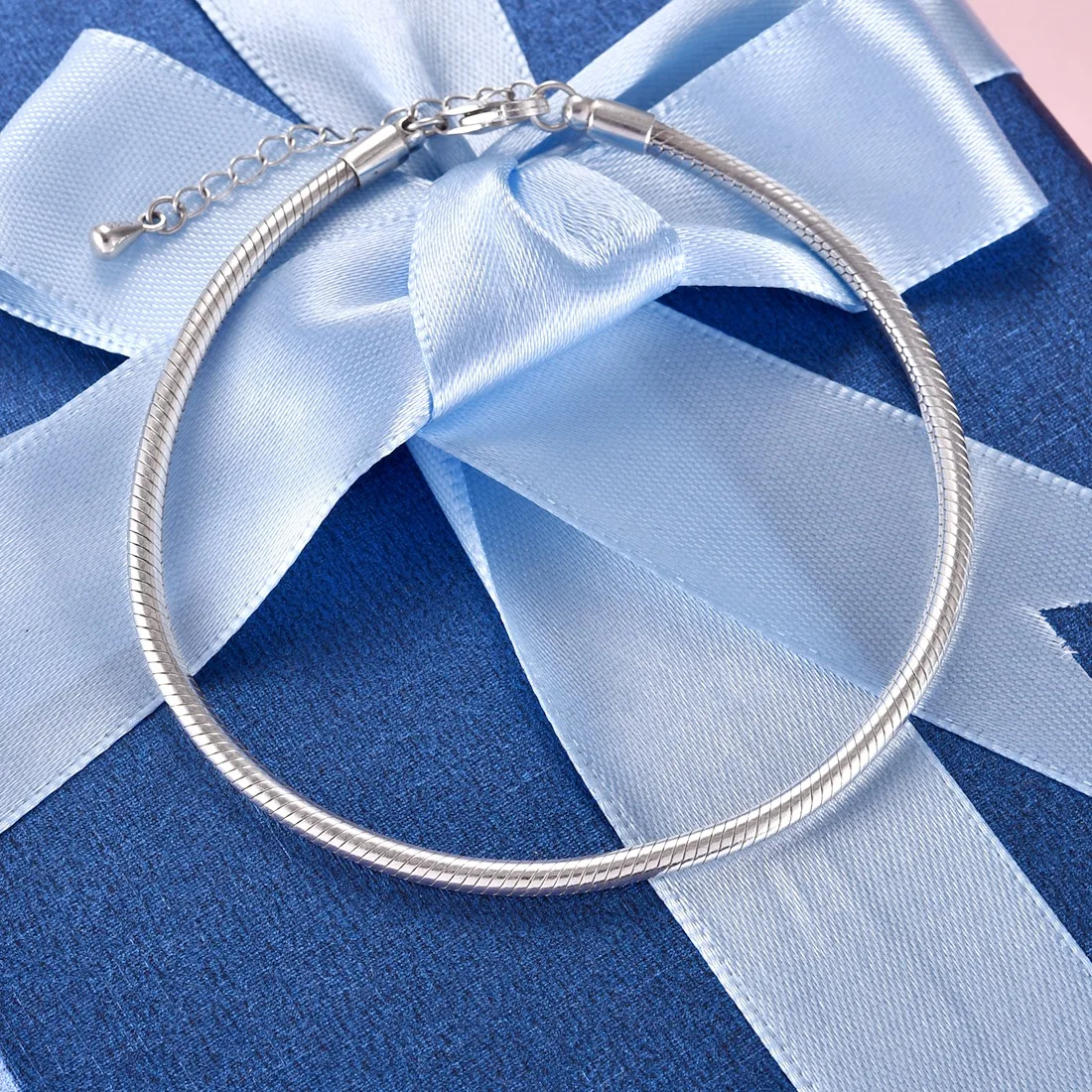 Goede DARALAN 925 Zilveren Snake Chain Link Armband Fit Pandora Charme Merk Armband Voor Vrouwen DIY Sieraden Maken 17 20 cm Hoge Kwaliteit