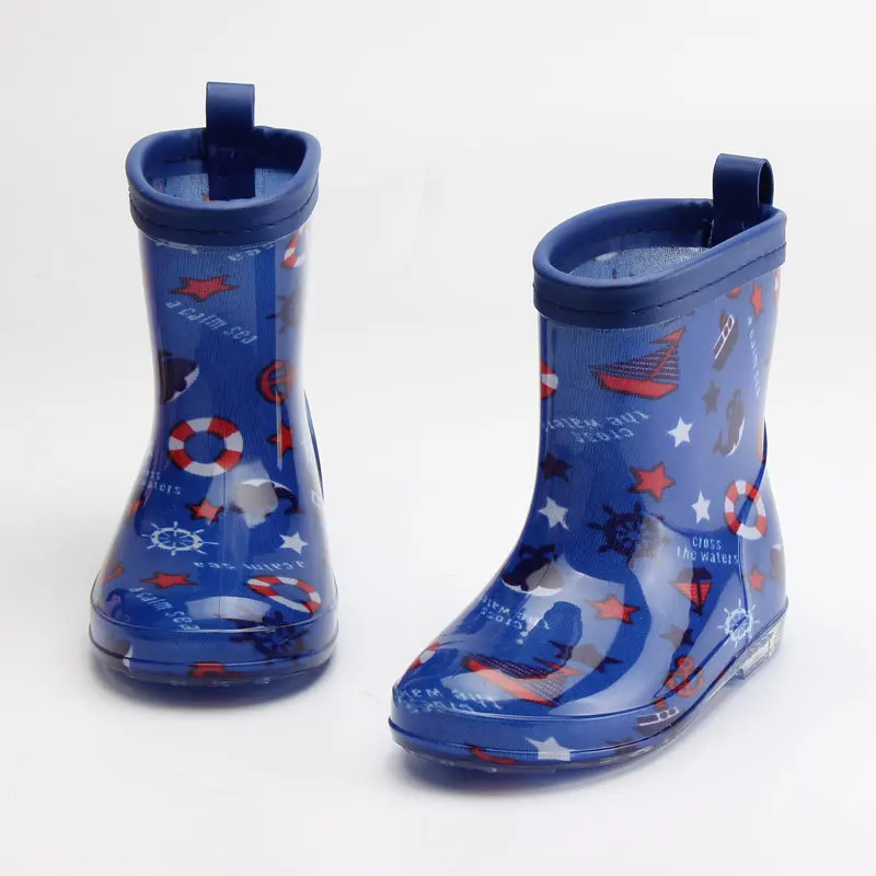 Детские резиновые сапоги с бантиком из мультфильма для мальчиков и девочек, сапоги от дождя из ПВХ, водонепроницаемая обувь, детская обувь с рисунками из мультфильмов, водонепроницаемые резиновые сапоги, 5 цветов