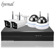 LYVNAL 4ch wifi kit h.265 5mp ip camera dome and bullet wireless Security camera sony335 8ch 5mp nvr kit p2p onvif