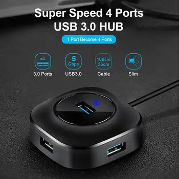 

USB Hub USB 3.0 Hub 2.0 Multi USB Splitter Adapter 4 Ports Speed Mini Multiple 3 Hab usb3.0 HUB Port USB-Hub Expander For PC