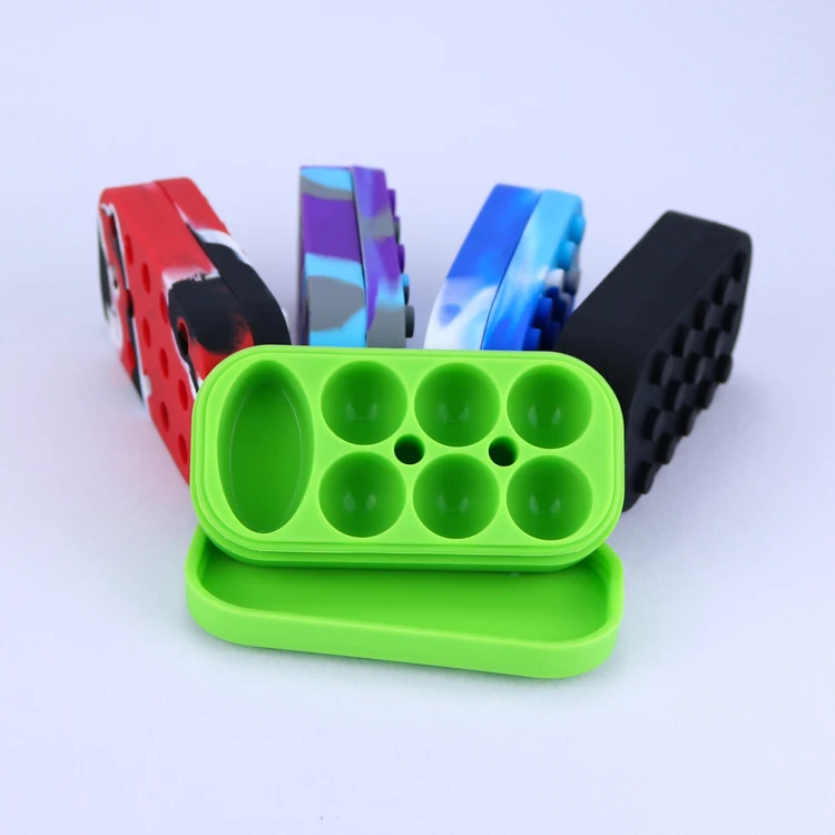 4ML*6+10ML*1 All in one Silicone Jar Dry Herb Vaporizer Wax Box Unbreakable For Oil Dab Cream Tool | Дом и сад