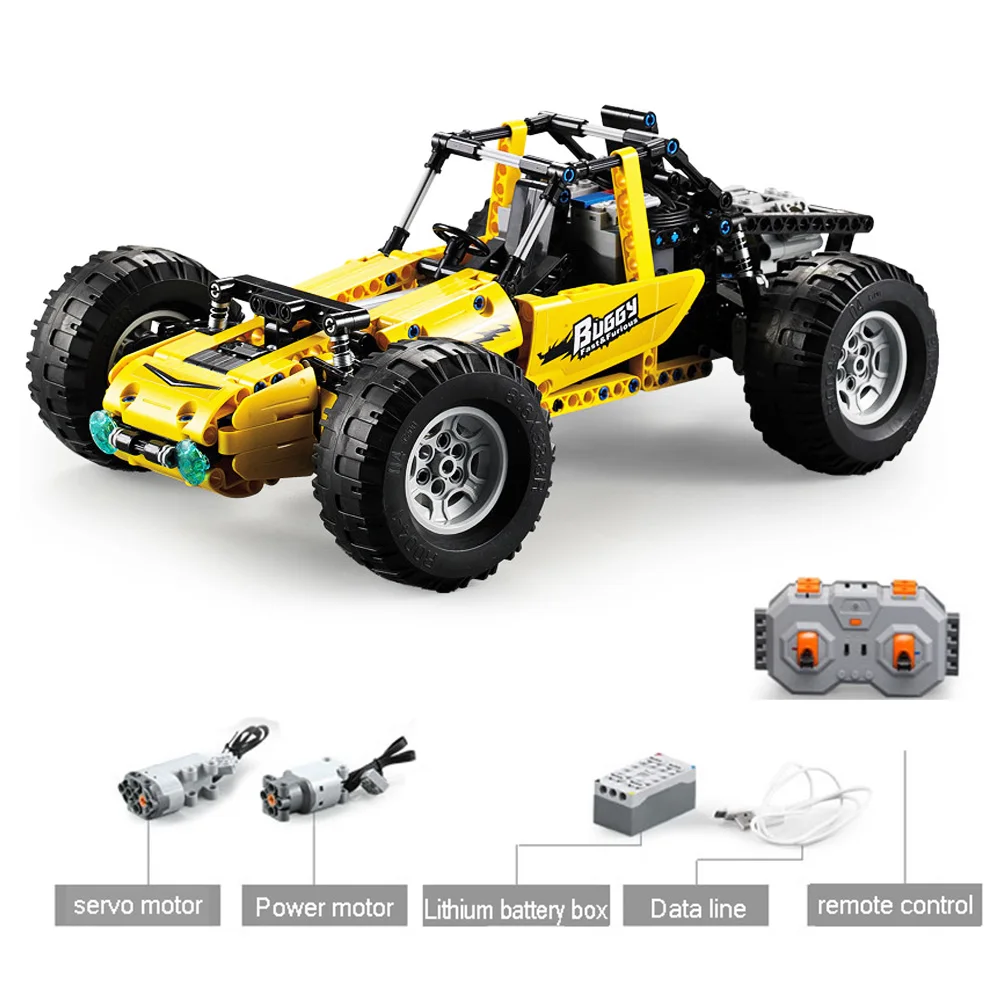 

C51043 Kids Suprise Gifts Remote Control BUGGY 2.4Ghz Electric RC Vehicle Race Cars Building Block Set Bricks Toys For Children