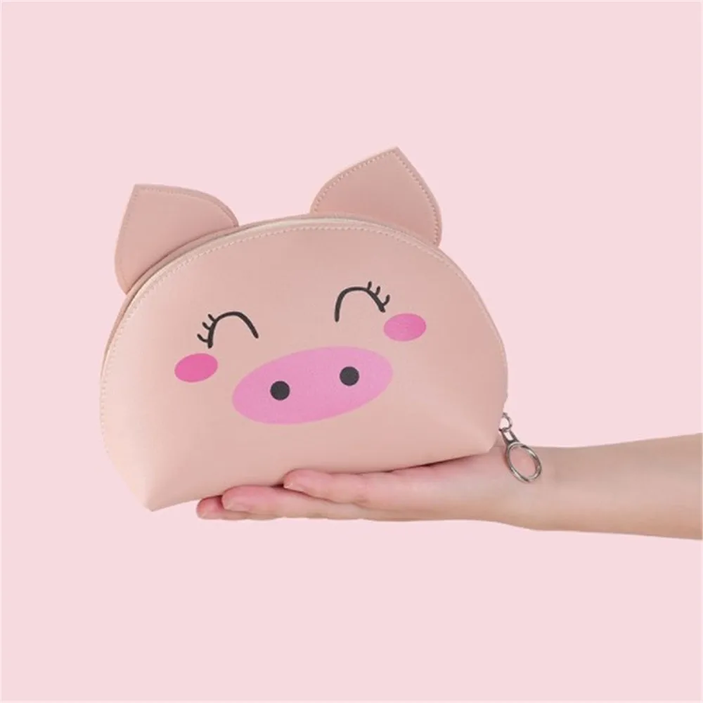 Новая мода мультфильм Макияж сумка Гладкий минималистский девушка мыть косметичка