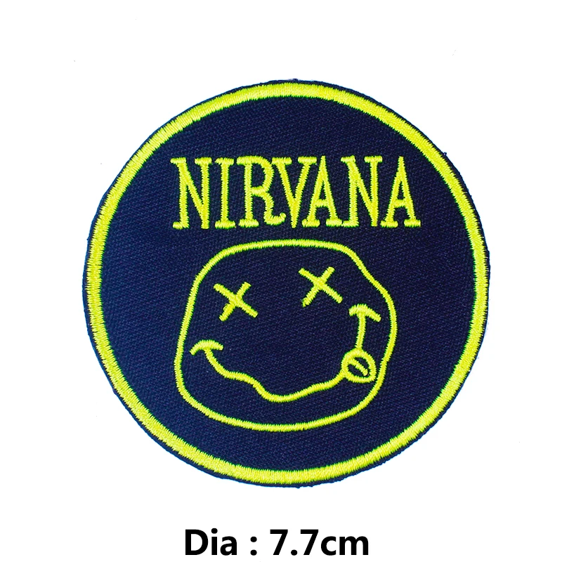 Праджня Nirvana патч хиппи металлический рок группы вышитые нашивки с полосками для