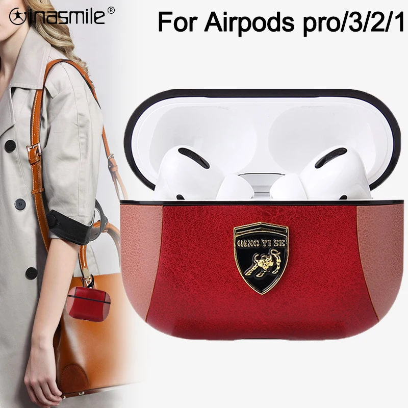 Роскошный кожаный чехол для Apple Airpods Pro противоударный чехол для Airpods Pro 3 2 1 чехол для Apple Air pods 3 Pro защитный чехол