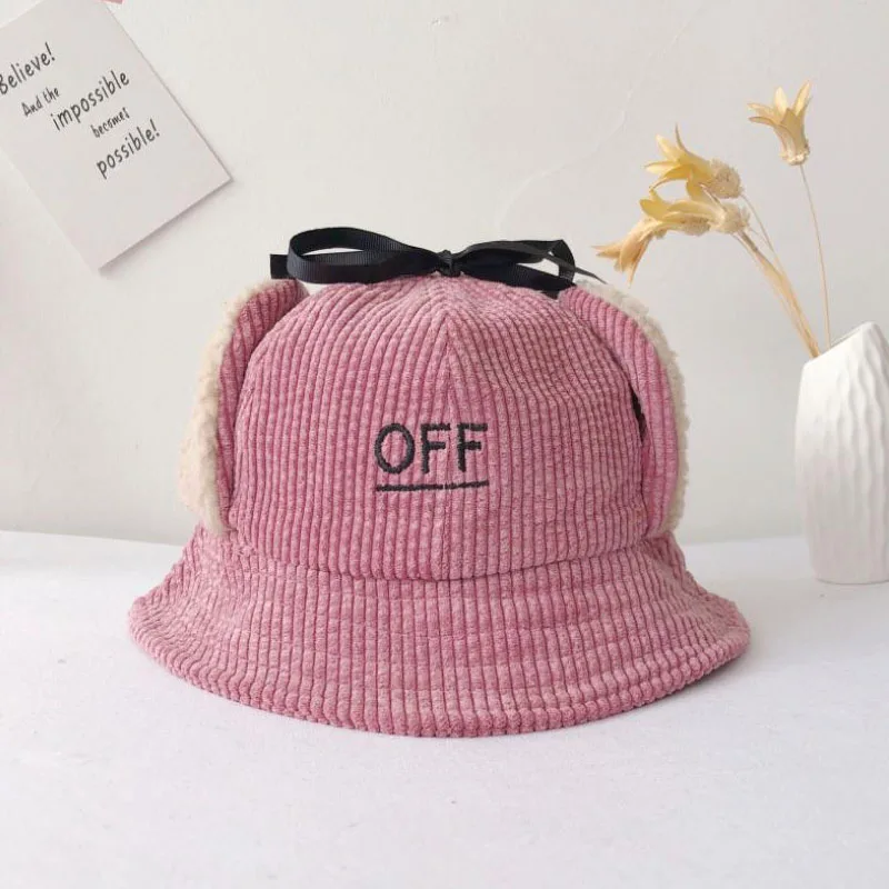 Doitbest зимние для мальчиков и девочек, рыболовные шапки, шапка-ушанка, Вельветовая Весенняя детская шапка в рыбацком стиле - Цвет: Розовый