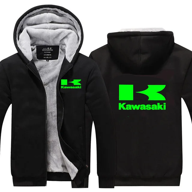 Мужские толстовки, зимние утепленные мужские свитера Kawasaki для мужчин, зимние толстовки на молнии, пальто Kk - Цвет: 10