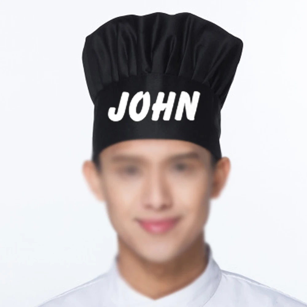 Personalized Chef Hat and Chef Apron Kitchen Craft Name Men Home Kitchen Cooking Uniform Baker Sets Gifts Apron