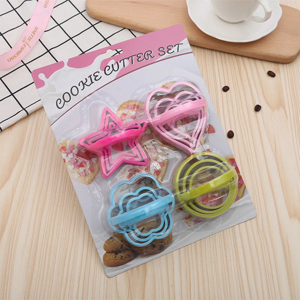 12pcs Cookie Cutters Safe Cute DIY Household Stainless Steel Durable Cookie Mold Cookie Cutters Fondant Mold for Bakery Kitchen