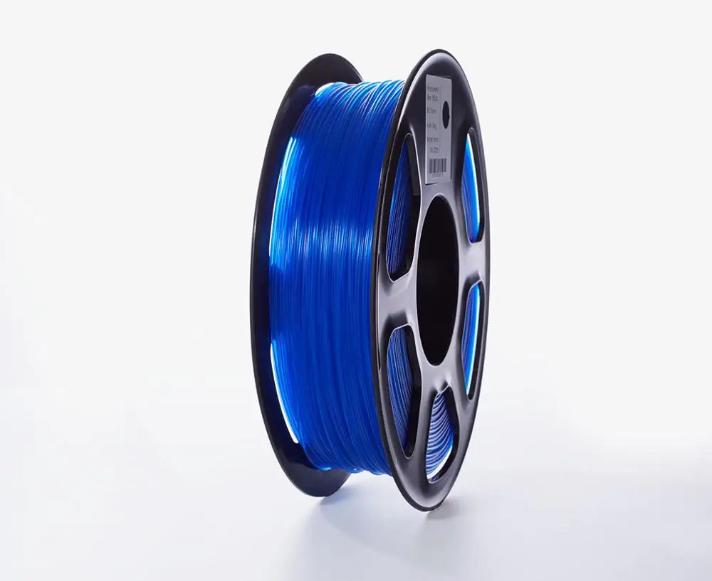 3D-принтеры накаливания гибкие 1,75 мм 1 кг/2.2lbs Пластик ПЭТГ расходные материалы PETG Материал для 3D-принтеры накаливания - Цвет: Transparent blue