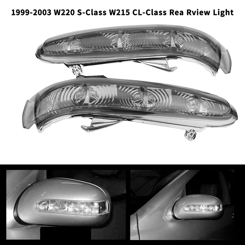 Pair Rear View Side Mirror Lamp Indicators Turn Signal Light For Mercedes Benz S/CL Class W220 W215 1999-2003 Smoke | Спорт и