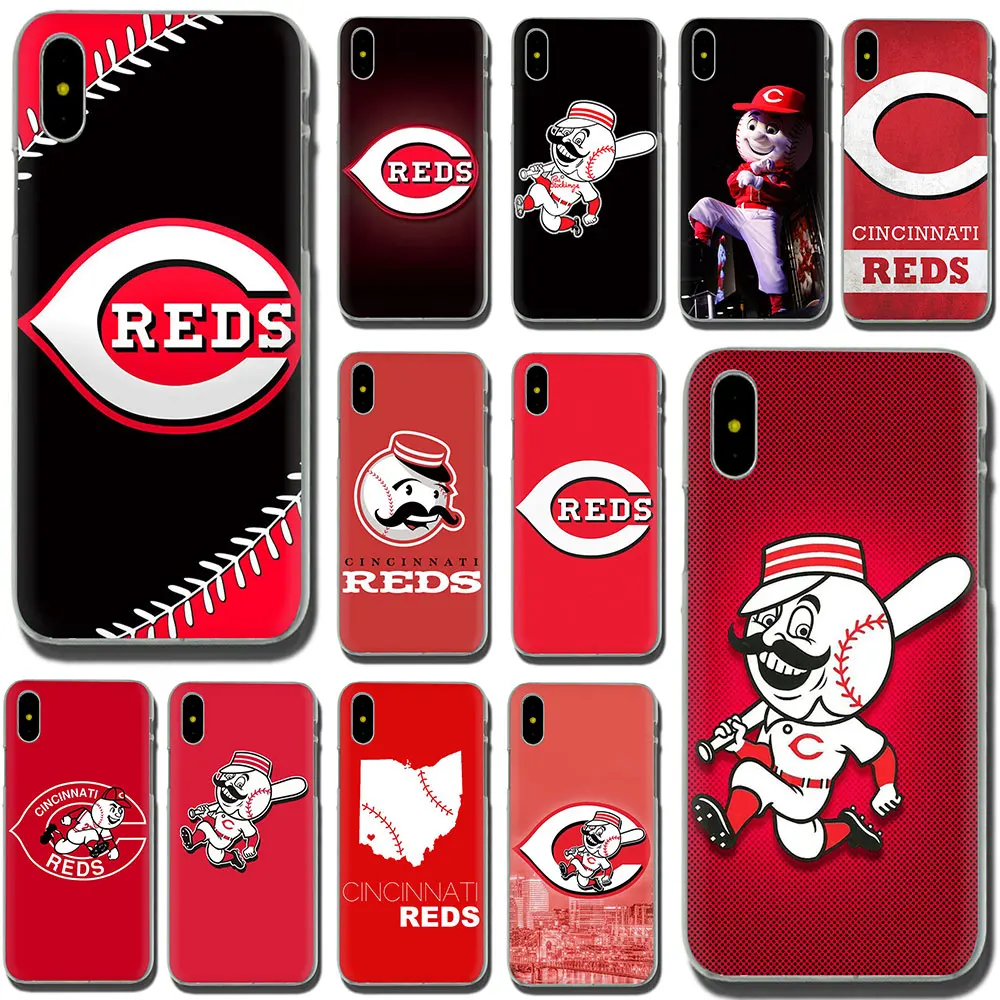 Жесткий чехол для телефона EWAU Cincinnati Reds iPhone SE 2020 11 Pro 6 6S Plus 7 8 X XS XR Max | Мобильные