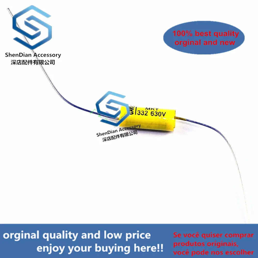sourcing map Film Capacitor 250V DC 4.7uF Round Axial Polypropylene Film Capacitor for Audio Divider