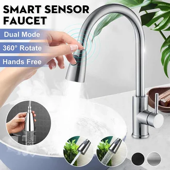 

Sensor Kitchen Faucets Black Touch Inductive Sensitive Faucets Mixer Water Tap Single Handle Dual Outlet Water Modes
