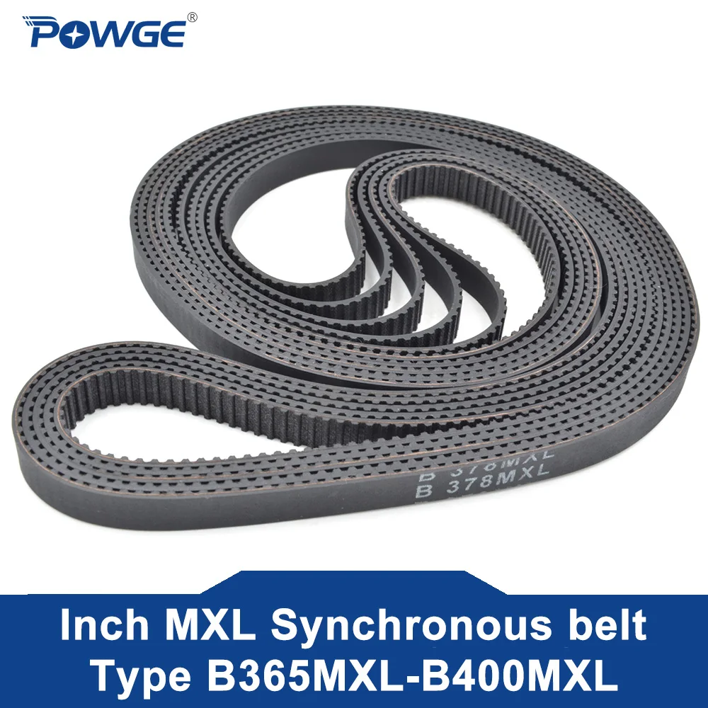 

POWGE MXL Synchronous Timing belt B365/B371/B372/B378/B380/B386/B388/B390/B392/B397/B400 Width 6.4/9.4mm B365MXL B380MXL B390MXL