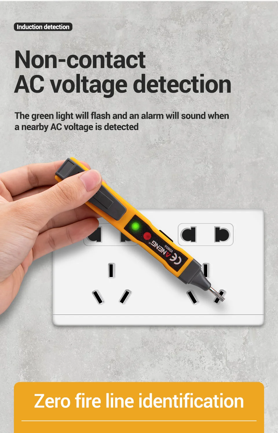 ANENG VD806 AC/DC тестер электрический индикатор вольтметр авто выключатели тестер кабель трекер отвёртка индикатор регулятор детектор напряжения тестер напряжения индикаторная отвертка voltmeter ручка 12 вольт voltmet