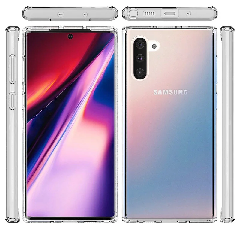 Чехол для samsung Galaxy Note 10 Plus, жесткий Гибридный Бампер, твердая акриловая задняя крышка для samsung Note 10, чехол Note10 Note 10+ Coque