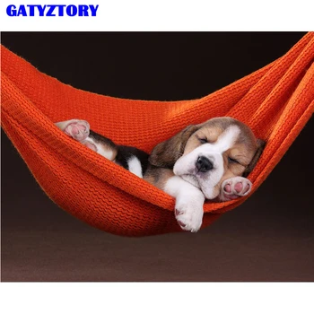 

Frameless DIY Painting By Numbers Animals painting by numbers with frame Wall Pictures For Living Room Special gift Wall Decor