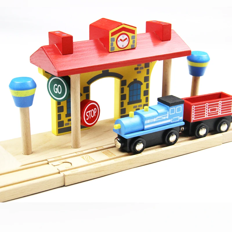 Details about   Wooden Toy Train City Railway Set Tracks Battery Locomotive Station Compatible 