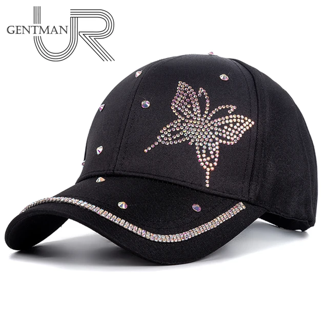 New Fashion Women's Hat Butterfly Star Diamond Baseball 1