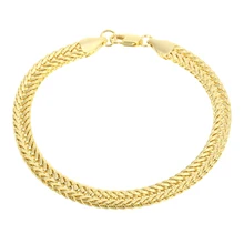 Классический мужской браслет, винтажный браслет из желтого золота, браслеты-цепочки, модные ювелирные изделия для женщин pulseira