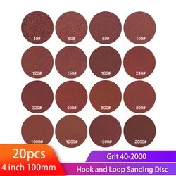 4inch 100mm Sanding Discs Round Shape Sandpaper Disk 40-2000 Grit Hook Loop sand paper Abrasive Polishing Tool for Sander
