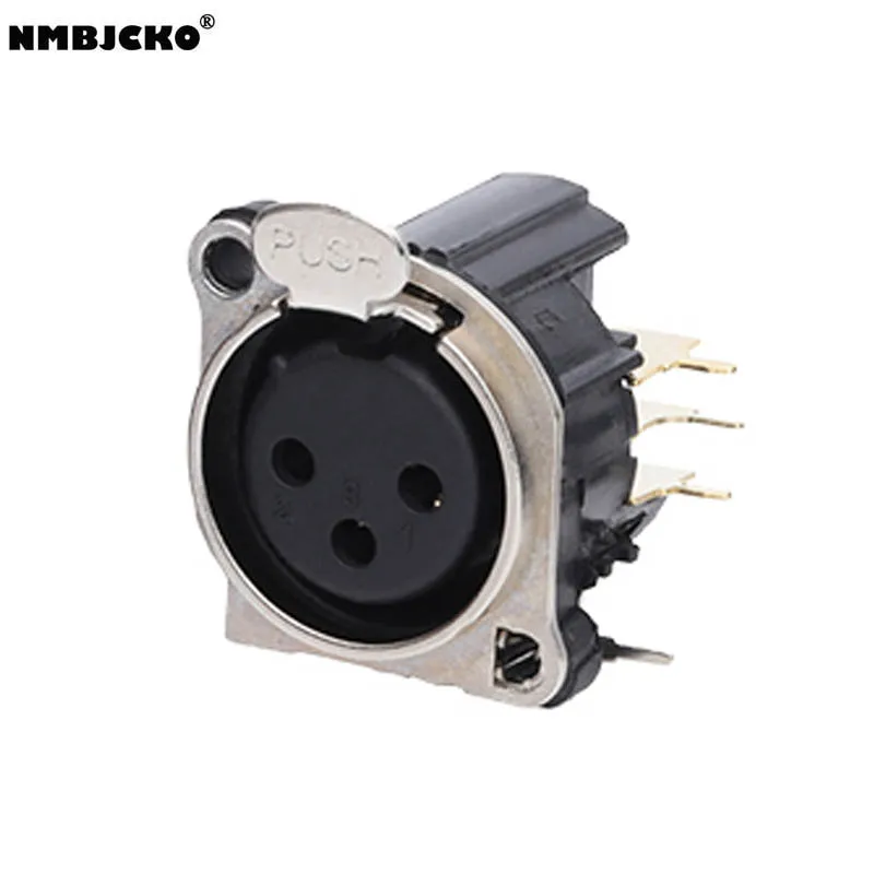 Высококачественный 200 шт./лот XLR 3-контактный гнездовой металлический панельный