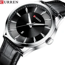 Relogios Masculino модные повседневные деловые мужские часы брендовые часы простые кварцевые наручные часы кожаные часы мужские черные CURREN