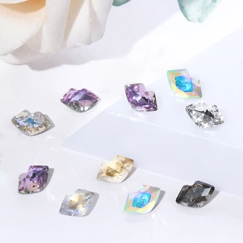 

Lips Shape Glass Strass Crystals AB Color Fancy Stones Crystals For Crafts Pointback Glue On Rhinestones Decoration Accessories
