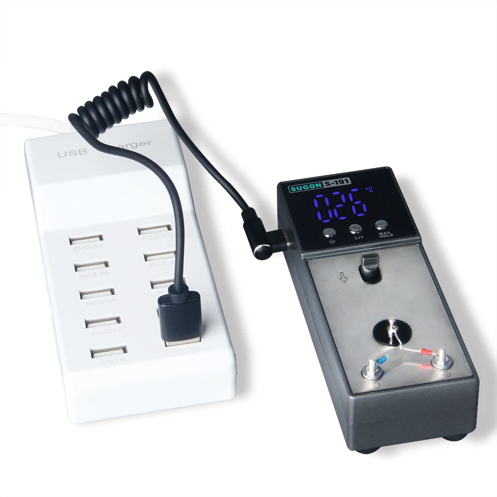 Soldering Tool Welding Tool Soldering Iron SUGON S-191 Soldering Iron Tip Thermometer Tester With K-type Sensor Thermocouple Calibrator Suitable For Welding Rework Station