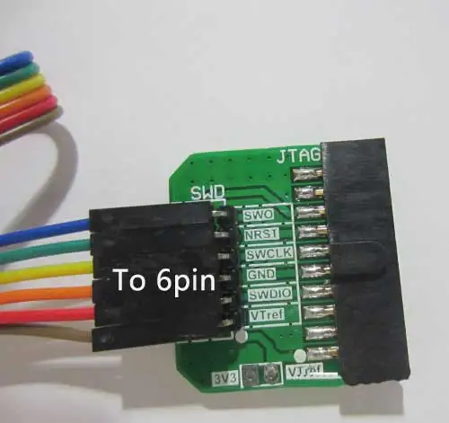 20pin-2.54mm JTAG Interface To 4pin 5pin 6pin Spacing Swd Adapter