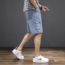 

Summer Men Shorts Men Jeans Shorts Plus Size Fashion Designers Shorts Cotton Pocket Jeans