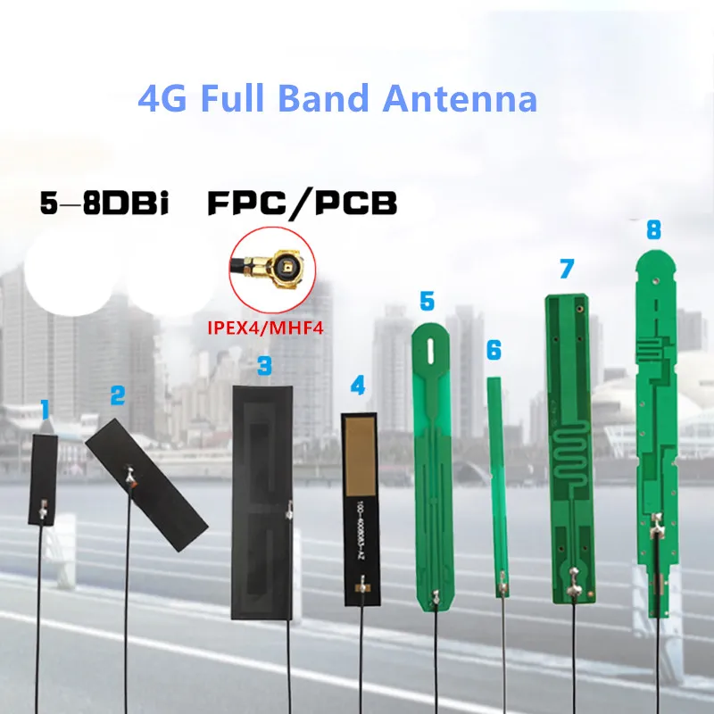8 дБ с высоким коэффициентом усиления GSM GPRS nb-lot 3G 4G LTE встроенный PCB FPC Антенна IPEX4 MHF4