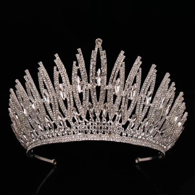 Prata, Diadema Rainha Crown, Princesa Tiaras, Cabelo