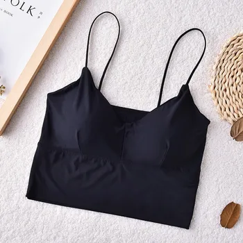 

Women Sexy Underwear Long Sling Ice Silk Beauty Back Camisole Female Sleeveless Bottoming Top Hot Sale