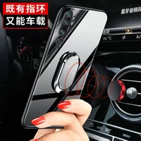 For Xiaomi Mi Note 10 Lite Case Tempered Glass Magnet Ring Holder Phone Case For Xiaomi Mi Note 10 Pro Hard Back Cover 2