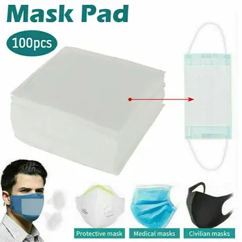 

100Pcs Anti-Flu Gasket Face Mask Pad Replacement Filter Activated Carbon Breathing Filter Mouth Mask Pad