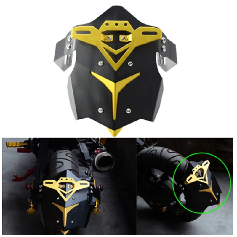 

Мотоциклетный Алюминиевый задний колесный брызговик, Антибликовая крышка с кронштейном для велосипеда-внедорожника Chunfeng cafe racer, 1 комплект