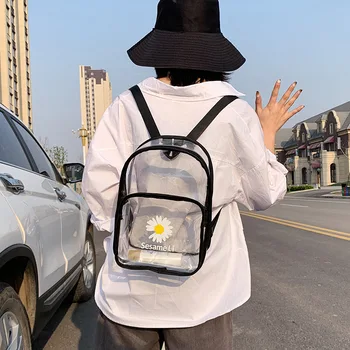 

2020 New Transparent Backpack Korean Version Beach Travel Large Capacity PVC Backpack