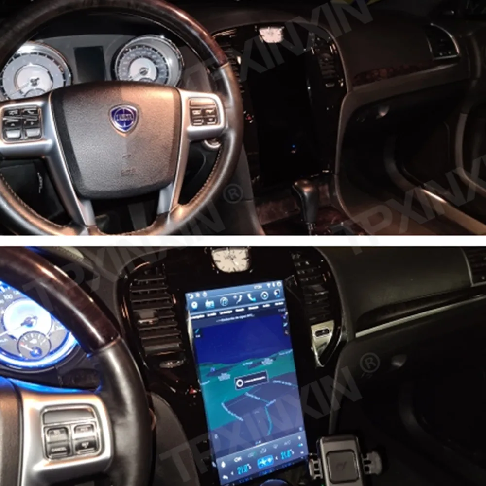 Wireless Carplay 13.3 inch For Chrysler 300C 2013-2019 PX6 Tesla Screen Car Radio 2 Din GPS Navigation Audio Multimedia Player