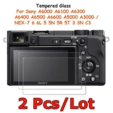 2Pcs Tempered Glass For Sony ILCE- A6000 A6100 A6300 A6400 A6500 A6600 A5000 A3000 NEX-7 Screen Protector Protective Film Guard