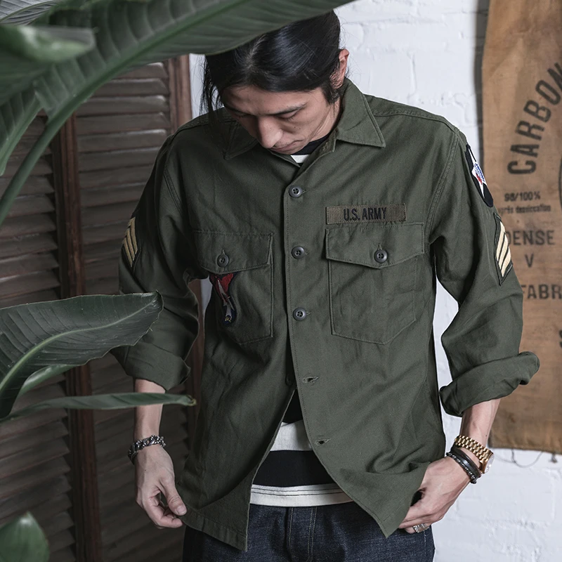 Military Vintage Shirt Jacket Workwear 
